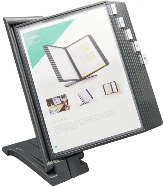 Q-connect Quickfind registersystem antracitgra